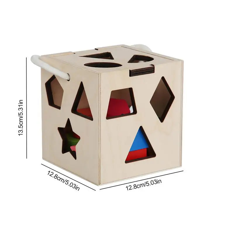 Montessori Wooden Shape Sorter Toy – Early Educational Shape Matching Game for Fine Motor Skill Development